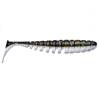 Приманка ZUB-SHAD  75мм(3")-6шт, (цвет 030) черный верх - натурал низ