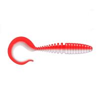 Приманка ZUB-TWIST  75мм(3")-6шт, (цвет 039) красный верх-белый низ (в)