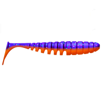 Приманка ZUB-SHAD  75мм(3")-6шт, (цвет 021) фиолетовый верх - красный низ