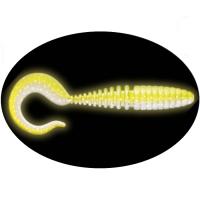 Приманка ZUB-TWIST 100мм(4")-4шт, (цвет 404) желтый светящийся