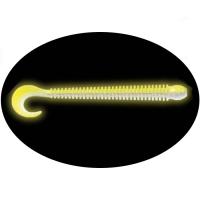 Приманка ZUB-WORM-ZANDER 108мм(4,3")-5шт, (цвет 404) желтый светящийся