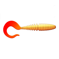 Приманка ZUB-TWIST  90мм(3,5")-5шт, (цвет 011) желтое тело-красный хвост