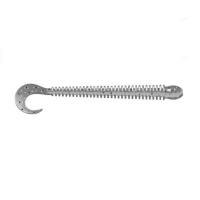 Приманка ZUB-WORM-ZANDER 108мм(4,3")-5шт, (цвет 501) серый с блестками