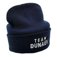 Шапка синяя с отворотом "Team DUNAEV"