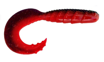 Приманка ZUB-HIBINA  95мм(3,8")-4шт, (цвет 021) фиолетовый верх-красный низ Приманка ZUB-HIBINA  95мм(3,8")-4шт, (цвет 021) фиолетовый верх-красный низ