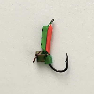 Столбик Хамелеон кубик 2,0 мм подвесной ЗЕЛЕНО-КРАСНЫЙ