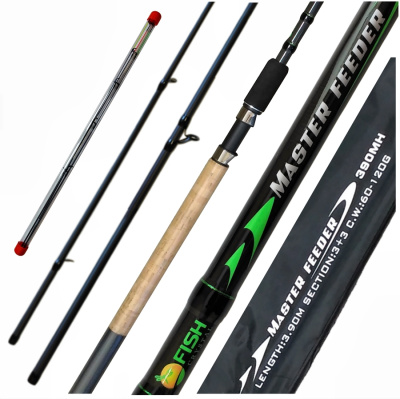 Удилище фидерное "MASTER FEEDER" FISH CRYSTAL , тест 60-120  г, 3,90 м, 3+3 tips