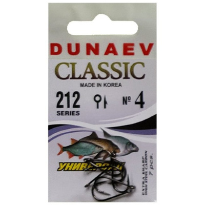 Крючок Dunaev Classic 212 # 4 (упак. 7 шт)