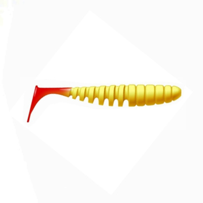 Приманка ZUB-SHAD 100мм(4")-4шт, (цвет 011) желтое тело - красный хвост Приманка ZUB-SHAD 100мм(4")-4шт, (цвет 011) желтое тело - красный хвост