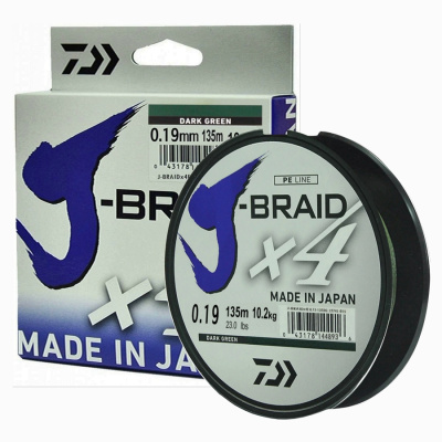 Шнур Daiwa J-Braid X4 0.19 mm Шнур Daiwa J-Braid X4 0.19 mm