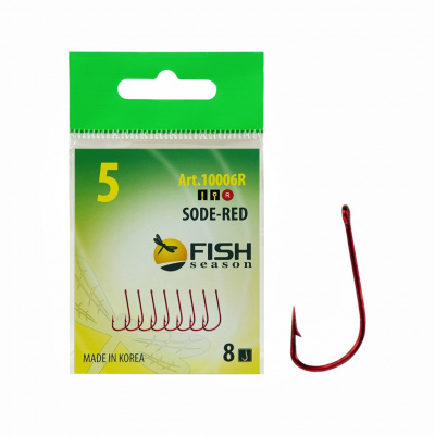 Крючок SODE-RING №3,5 с ушком, покрытие RED (10 шт) Крючок SODE-RING №3,5 с ушком, покрытие RED (10 шт)