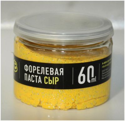 Паста ZUB 60мл Форель "Сыр" Желтая Паста ZUB 60мл Форель "Сыр" Желтая
