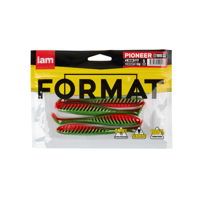 Силиконовая приманка FORMAT PIONEER 100mm (5шт.) цвет F17n Силиконовая приманка FORMAT PIONEER 100mm (5шт.) цвет F17n