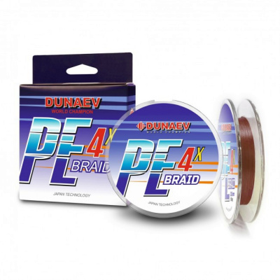 Шнур DUNAEV BRAID PE X4 150м 0,12мм коричневый