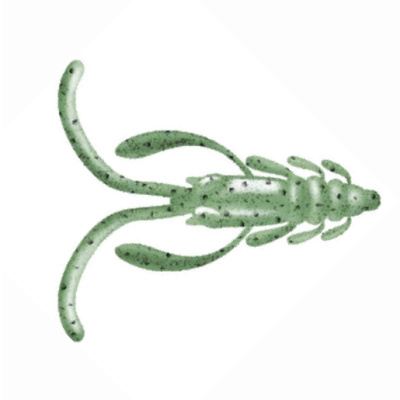 Приманка ZUB-NIMFA 35мм(1,4")-12шт, (цвет 505) зеленый с блестками