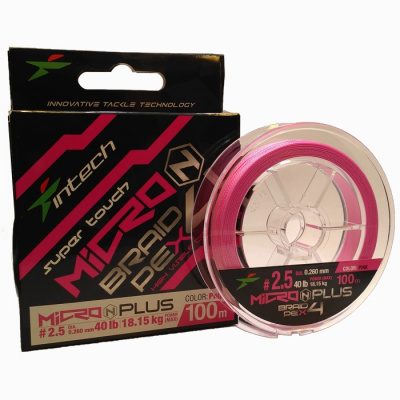 Шнур плетеный Intech MicroN Plus PE x4 100m (#2.5 (40lb / 18.14kg)) Шнур плетеный Intech MicroN Plus PE x4 100m (#2.5 (40lb / 18.14kg))