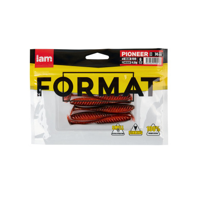 Силиконовая приманка FORMAT PIONEER 74mm (6шт.) цвет F09 Силиконовая приманка FORMAT PIONEER 74mm (6шт.) цвет F09