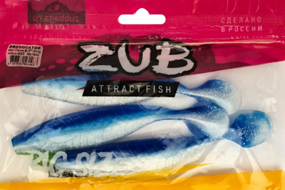 Приманка ZUB-PROVOCATOR 170мм(6,7")-3шт, (цвет 037) голубой верх-натурал низ