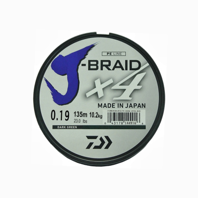 Шнур Daiwa J-Braid X4 0.19 mm Шнур Daiwa J-Braid X4 0.19 mm
