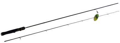 Удилище спиннинговое ERMINE NANO,2 секции, цельная верш. длина1,80 м, тест 0.2-0.8г рукоять цельная