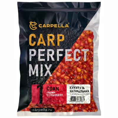 CARPELLA Микс №1, кукуруза красная с ароматом клубники 1кг. CARPELLA Микс №1, кукуруза красная с ароматом клубники 1кг.
