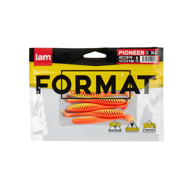Силиконовая приманка FORMAT PIONEER 74mm (6шт.) цвет F10 Силиконовая приманка FORMAT PIONEER 74mm (6шт.) цвет F10
