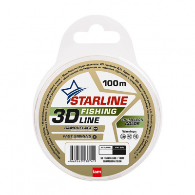 Монофильная леска STARLINE 3D Line Pixel 100m (chameleon) d0.28 Монофильная леска STARLINE 3D Line Pixel 100m (chameleon) d0.28