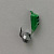Безнасадка 3 зелёный, гр шарик, 0,7гр. серебро