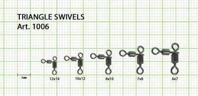 Вертлюжок цилиндрический на два направления, № 6x7 (22 кг), (упак. 6 шт)