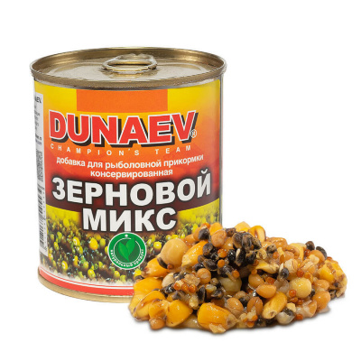 Добавка для прикормки металлобанка 320мл "Дунаев Зерновой Микс" Добавка для прикормки металлобанка 320мл "Дунаев Зерновой Микс"