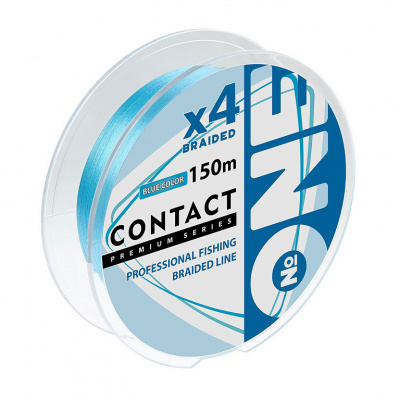 Плетеная леска №ONE CONTACT Х4-150 (blue) 0.5PE Плетеная леска №ONE CONTACT Х4-150 (blue) 0.5PE