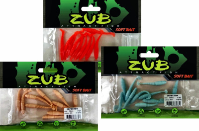 Приманка ZUB-DEFECTOR  50мм(2")-10шт, (цвет 501) серый с блестками