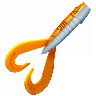 Приманка ZUB-FROGGY 101мм(4")-3шт, (цвет 031) карамель верх-натурал низ