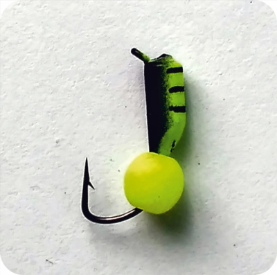 Безнасадка 2,5 жёлтый+чёрный, неоновый шар, 0,5гр. желтый