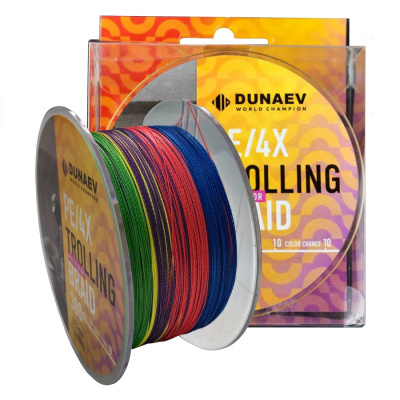 Шнур DUNAEV TROLLING BRAID PE X4 300м 0,24мм Шнур DUNAEV TROLLING BRAID PE X4 300м 0,24мм