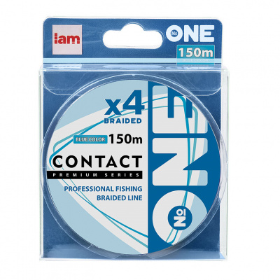 Плетеная леска №ONE CONTACT Х4-150 (blue) 0.5PE Плетеная леска №ONE CONTACT Х4-150 (blue) 0.5PE