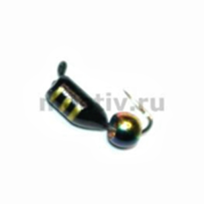 Микроб 2,5 чёрный, латунный шарик, 0,4гр. (хамелеон)