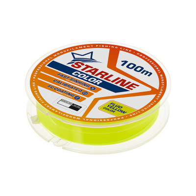 Монофильная леска STARLINE 100m (fluo yellow) d0.261