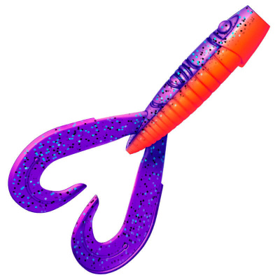 Приманка ZUB-FROGGY 181мм(7,1")-2шт, (цвет 021) фиолетовый верх-красный низ