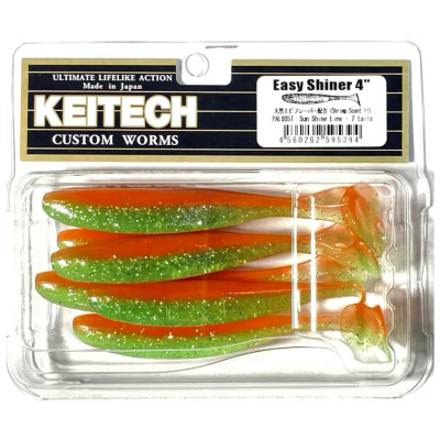 Приманка силиконовая Keitech Easy Shiner 4" PAL #05 Sun Shine Lime Приманка силиконовая Keitech Easy Shiner 4" PAL #05 Sun Shine Lime