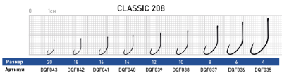 Крючок Dunaev Classic 208 # 4 (упак. 10 шт)