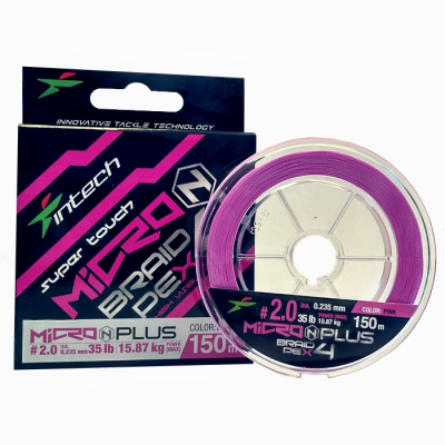 Шнур плетеный Intech MicroN Plus PE x4 150m (#2.0 (35lb / 15.88kg)) Шнур плетеный Intech MicroN Plus PE x4 150m (#2.0 (35lb / 15.88kg))