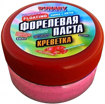 Паста Dunaev 50мл Форель Креветка Красная