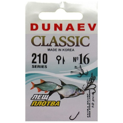 Крючок Dunaev Classic 210 #16 (упак. 10 шт)