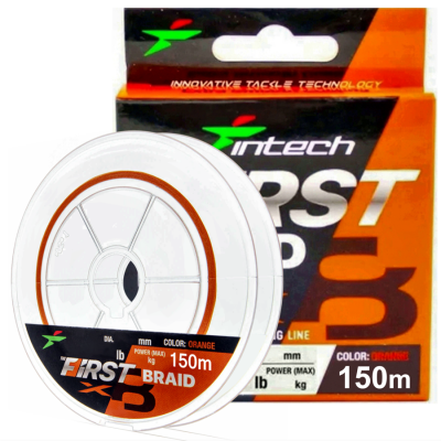 Шнур плетеный Intech First Braid X8 Orange 150m (#2.0 / 235mm (27lb / 12.3kg)) Шнур плетеный Intech First Braid X8 Orange 150m (#2.0 / 235mm (27lb / 12.3kg))