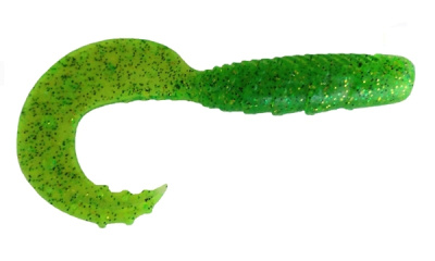 Приманка ZUB-HIBINA  95мм(3,8")-4шт, (цвет 351) шартрез с блестками Приманка ZUB-HIBINA  95мм(3,8")-4шт, (цвет 351) шартрез с блестками