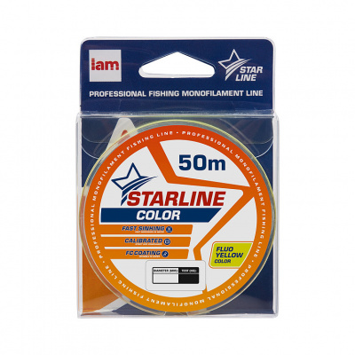 Монофильная леска STARLINE  50m (fluo yellow) d0.234 Монофильная леска STARLINE  50m (fluo yellow) d0.234