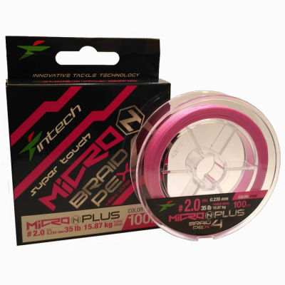 Шнур плетеный Intech MicroN Plus PE x4 100m (#2.0 (35lb / 15.88kg)) Шнур плетеный Intech MicroN Plus PE x4 100m (#2.0 (35lb / 15.88kg))
