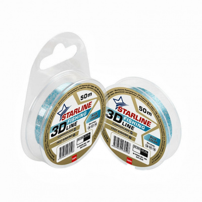Монофильная леска STARLINE 3D Line Pixel  50m (blue) d0.28 Монофильная леска STARLINE 3D Line Pixel  50m (blue) d0.28