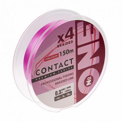 Плетеная леска №ONE CONTACT Х4-150 (pink) 0.4PE Плетеная леска №ONE CONTACT Х4-150 (pink) 0.4PE